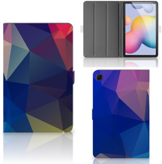 B2Ctelecom Tablethoes Samsung Galaxy Tab S6 Lite Hoesje met Magneetsluiting Polygon Dark