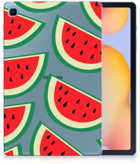 B2Ctelecom Tablethoes Samsung Galaxy Tab S6 Lite TPU Bumper Watermelons met doorzichte zijkanten