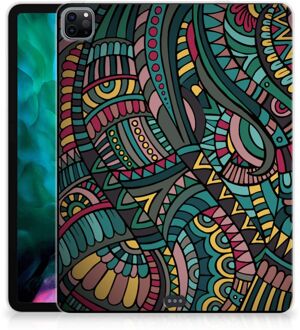 B2Ctelecom Tablethoesje iPad Pro 12.9 (2020) | iPad Pro 12.9 (2021) TPU Back Case Aztec met doorzichte zijkanten