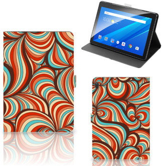 B2Ctelecom Tablethoesje Lenovo Tab E10 Hoes met Magneetsluiting Retro