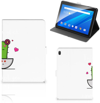 B2Ctelecom Tablethoesje Lenovo Tab E10 Hoesje met Magneetsluiting Cactus Glad