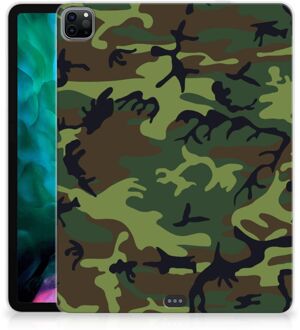 B2Ctelecom Tablethoesje met foto iPad Pro 12.9 (2020) | iPad Pro 12.9 (2021) Bumper Camouflage met doorzichte zijkanten