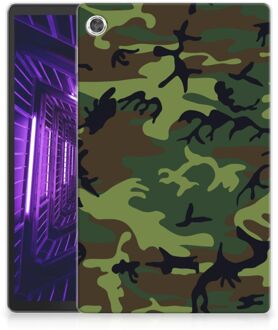 B2Ctelecom Tablethoesje met foto Lenovo Tab M10 Plus Bumper Camouflage met doorzichte zijkanten