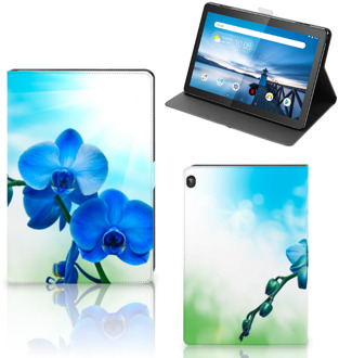 B2Ctelecom Tablethoesje met foto Lenovo Tablet M10 Hoesje met Magneetsluiting Orchidee Blauw