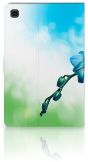 B2Ctelecom Tablethoesje met foto Samsung Galaxy Tab A7 (2020) Hoesje met Magneetsluiting Orchidee Blauw