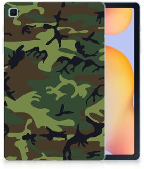 B2Ctelecom Tablethoesje met foto Samsung Galaxy Tab S6 Lite Bumper Camouflage met doorzichte zijkanten