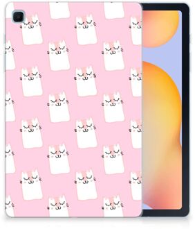 B2Ctelecom Tablethoesje met foto Samsung Galaxy Tab S6 Lite TPU Case Sleeping Cats met doorzichte zijkanten