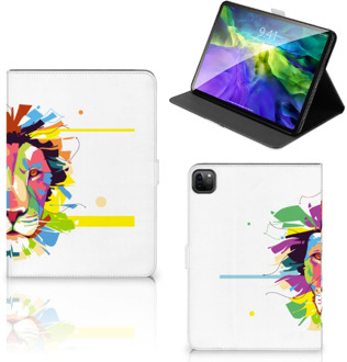 B2Ctelecom Tablethoesje met Naam iPad Pro 11 (2020) Cover met Magneetsluiting Super als Cadeautjes voor Jongens Lion Color