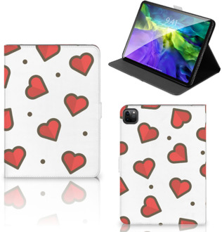 B2Ctelecom Tablethoesje met Naam iPad Pro 11 (2020) Hoes met Standaard Hearts