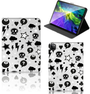 B2Ctelecom Tablethoesje met Naam iPad Pro 11 (2020) Hoesje met Magneetsluiting Silver Punk