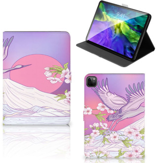 B2Ctelecom Tablethoesje met Naam iPad Pro 11 (2020) Hoesje met Standaard Bird Flying