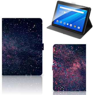 B2Ctelecom Tablethoesje met Naam Lenovo Tab E10 Tablet Hoes met Magneetsluiting Ontwerpen Stars