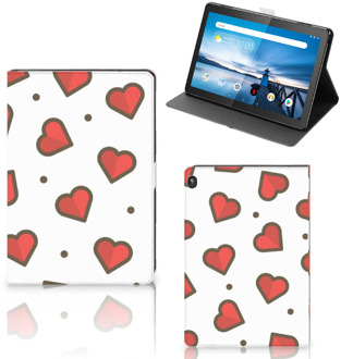 B2Ctelecom Tablethoesje met Naam Lenovo Tablet M10 Hoes met Standaard Hearts