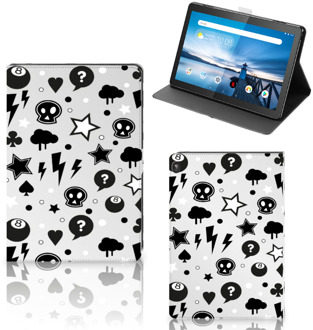 B2Ctelecom Tablethoesje met Naam Lenovo Tablet M10 Hoesje met Magneetsluiting Silver Punk