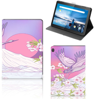 B2Ctelecom Tablethoesje met Naam Lenovo Tablet M10 Hoesje met Standaard Bird Flying