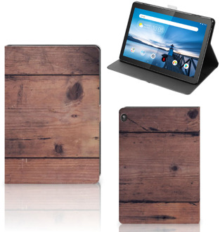 B2Ctelecom Tablethoesje met Naam Lenovo Tablet M10 Tablet Hoes met Standaard Old Wood