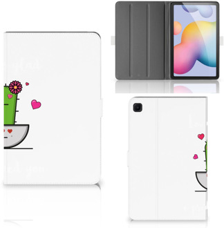 B2Ctelecom Tablethoesje Samsung Galaxy Tab S6 Lite Hoesje met Magneetsluiting Cactus Glad