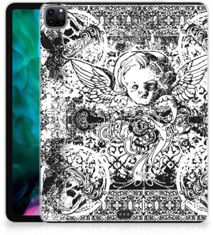 B2Ctelecom Tablettas iPad Pro 12.9 (2020) | iPad Pro 12.9 (2021) Cover Skulls Angel met doorzichte zijkanten