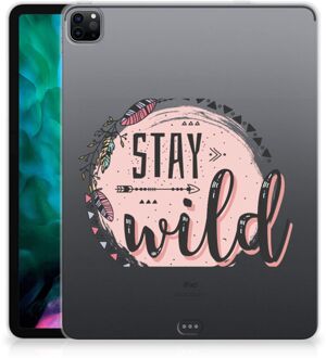 B2Ctelecom Tablettas iPad Pro 12.9 (2020) | iPad Pro 12.9 (2021) Hoes Boho Stay Wild met doorzichte zijkanten