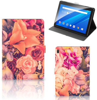 B2Ctelecom Tablettas Lenovo Tab E10 Hoes met Standaard Bosje Bloemen