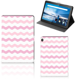 B2Ctelecom Tablettas Lenovo Tablet M10 Hoes met Magneetsluiting Waves Roze