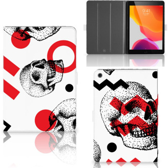 B2Ctelecom Tablettasje iPad 10.2 (2019) | iPad 10.2 (2020) Skull Rood