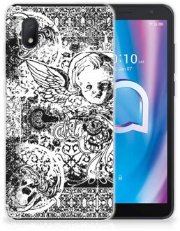 B2Ctelecom Telefoon Hoesje Alcatel 1B (2020) Silicone Back Case Skulls Angel