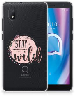 B2Ctelecom Telefoon Hoesje Alcatel 1B (2020) Siliconen Back Cover Transparant Boho Stay Wild