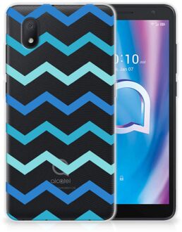 B2Ctelecom Telefoon Hoesje Alcatel 1B (2020) Siliconen Back Cover Zigzag Blauw