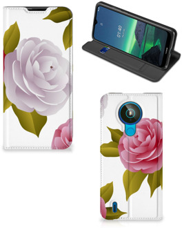 B2Ctelecom Telefoon Hoesje Cadeau voor haar Nokia 1.4 Wallet Flip Case Roses