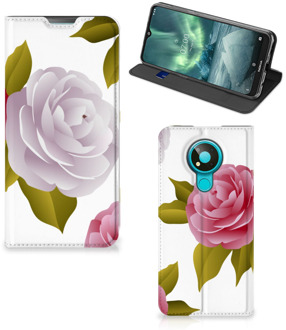 B2Ctelecom Telefoon Hoesje Cadeau voor haar Nokia 3.4 Wallet Flip Case Roses