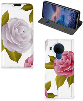 B2Ctelecom Telefoon Hoesje Cadeau voor haar Nokia 5.4 Wallet Flip Case Roses