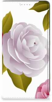 B2Ctelecom Telefoon Hoesje Cadeau voor haar Samsung Galaxy A21s Wallet Flip Case Roses