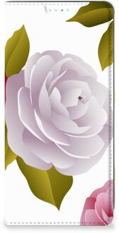 B2Ctelecom Telefoon Hoesje Cadeau voor haar Samsung Galaxy A71 Wallet Flip Case Roses