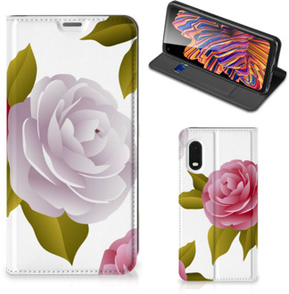 B2Ctelecom Telefoon Hoesje Cadeau voor haar Samsung Xcover Pro Wallet Flip Case Roses