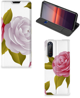 B2Ctelecom Telefoon Hoesje Cadeau voor haar Sony Xperia 5 II Wallet Flip Case Roses