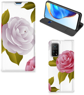 B2Ctelecom Telefoon Hoesje Cadeau voor haar Xiaomi Mi 10T | 10T Pro Wallet Flip Case Roses