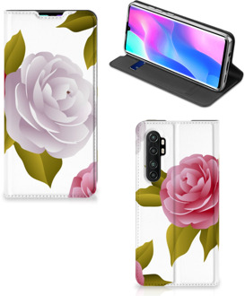 B2Ctelecom Telefoon Hoesje Cadeau voor haar Xiaomi Mi Note 10 Lite Wallet Flip Case Roses