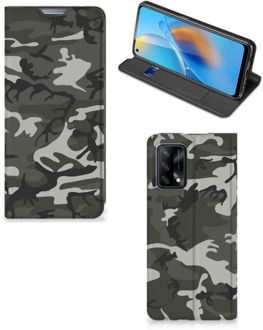 B2Ctelecom Telefoon Hoesje Cadeau voor hem OPPO A74 4G Telefoontasje Army Light