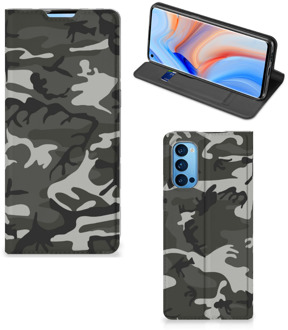 B2Ctelecom Telefoon Hoesje Cadeau voor hem OPPO Reno4 Pro 5G Telefoontasje Army Light