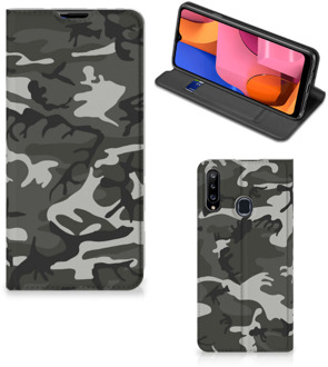 B2Ctelecom Telefoon Hoesje Cadeau voor hem Samsung Galaxy A20s Telefoontasje Army Light