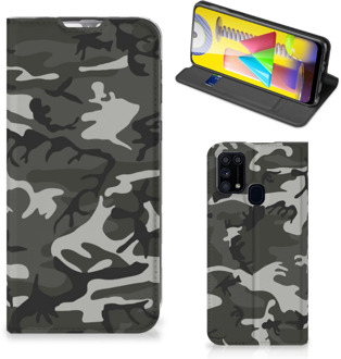 B2Ctelecom Telefoon Hoesje Cadeau voor hem Samsung Galaxy M31 Telefoontasje Army Light