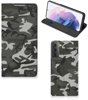 B2Ctelecom Telefoon Hoesje Cadeau voor hem Samsung Galaxy S21 Plus Telefoontasje Army Light