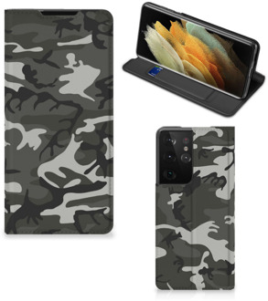 B2Ctelecom Telefoon Hoesje Cadeau voor hem Samsung Galaxy S21 Ultra Telefoontasje Army Light