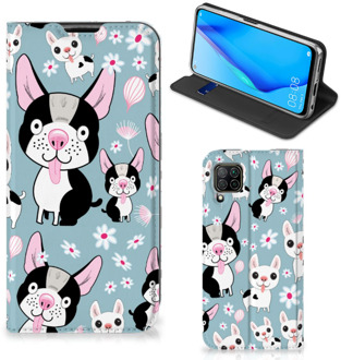 B2Ctelecom Telefoon Hoesje Cadeau voor Kleinzoon Huawei P40 Lite Flipcover Hondjes