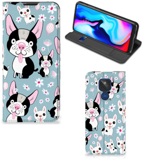 B2Ctelecom Telefoon Hoesje Cadeau voor Kleinzoon Motorola Moto G9 Play Flipcover Hondjes