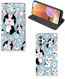 B2Ctelecom Telefoon Hoesje Cadeau voor Kleinzoon Samsung Galaxy A32 4G Flipcover Hondjes