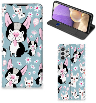 B2Ctelecom Telefoon Hoesje Cadeau voor Kleinzoon Samsung Galaxy A32 5G Flipcover Hondjes