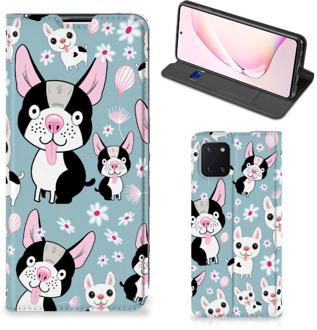 B2Ctelecom Telefoon Hoesje Cadeau voor Kleinzoon Samsung Galaxy Note 10 Lite Flipcover Hondjes