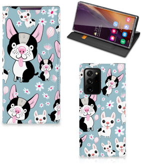 B2Ctelecom Telefoon Hoesje Cadeau voor Kleinzoon Samsung Galaxy Note 20 Ultra Flipcover Hondjes